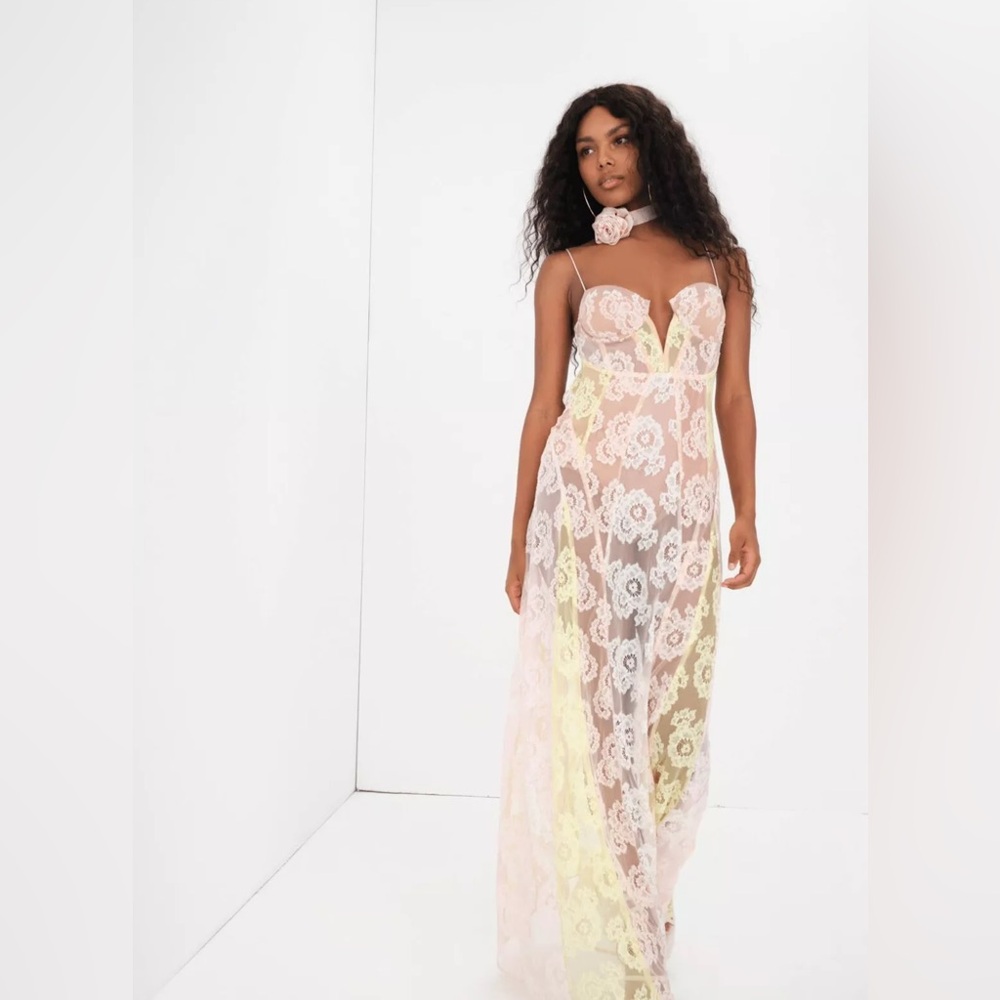 For Love & Lemons Blossom Lace Maxi Dress - Picture 3 of 6